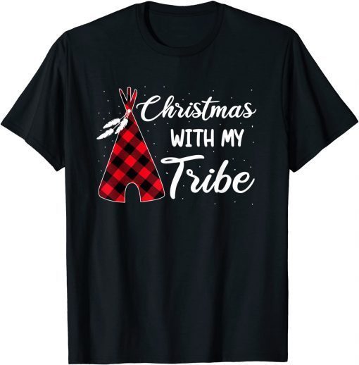 Christmas with my Tribe Family Pajamas Buffalo Plaid Classic Shirt