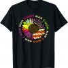 C'mon Man American Flag Rainbow Hippie Tie Dye Sunflower Gift Shirt