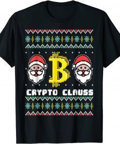 Crypto Santa Claus Bitcoin Ho Ho Hodl Ugly Sweater Outfit Unisex Shirt