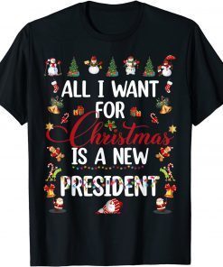 Cute All I Want For Christmas Is A New President Xmas Limited Shirt