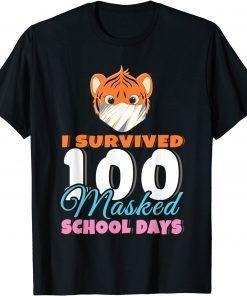 Cute Days Of School 100th Day 100 Teacher Masked School Unisex Shirt