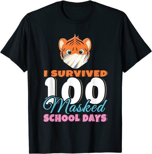 Cute Days Of School 100th Day 100 Teacher Masked School Unisex Shirt