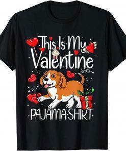 Cute This Is My Valentine Pajama Beagle Puppy Lover Unisex Shirt