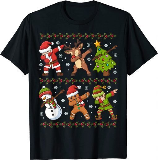 Dabbing Santa Elf Christmas T-Shirt