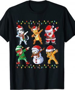 Dabbing Santa Elf Reindeer Dab Xmas Pjs Christmas Classic Shirt