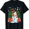 Dabbing Snowman Through the Snow Christmas Dab Dance Pose Classic Shirt
