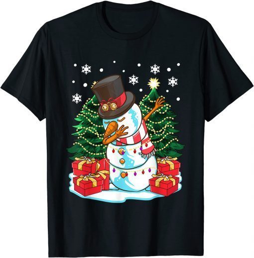 Dabbing Snowman Through the Snow Christmas Dab Dance Pose Classic Shirt