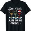 Dear Santa Just Bring Wine Leopard Christmas Lights Pajamas 2022 Shirt