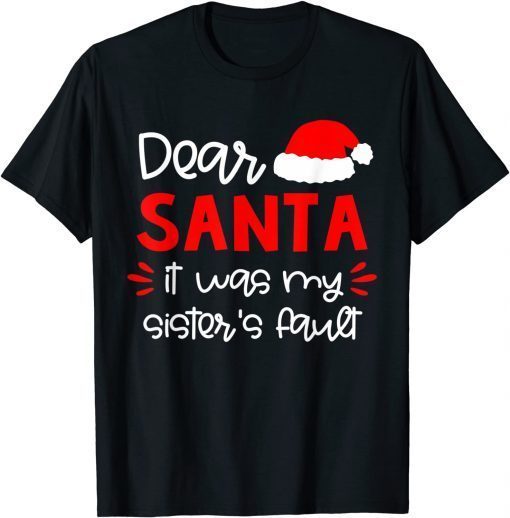 Dear Santa Siblings Matching Family Christmas Pajamas Gift Shirt