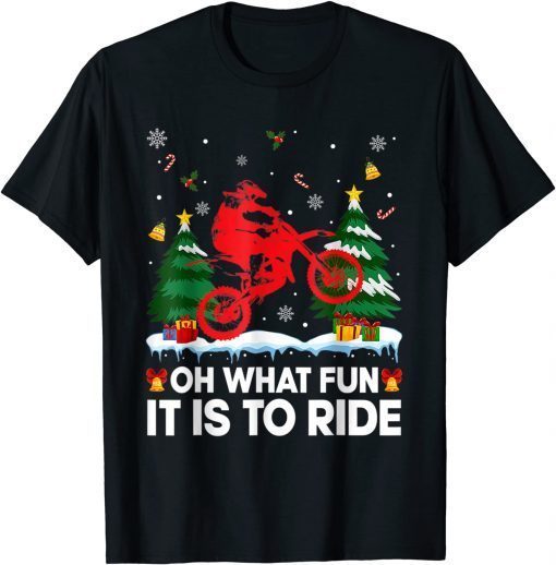 Dirt-Bike Motocross Biker Ugly Christmas Pajama Unisex Shirt