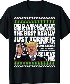 Donald Trump Ugly Christmas 2022 Sweater Parody Speech Unisex Shirt