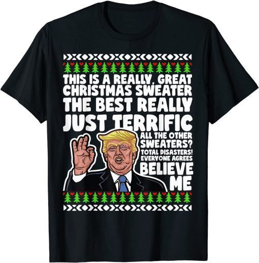 Donald Trump Ugly Christmas 2022 Sweater Parody Speech Unisex Shirt