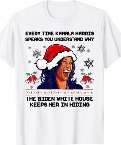 Every Time Kamala Harris Speak Funny Ugly Christmas Kamala T-Shirt