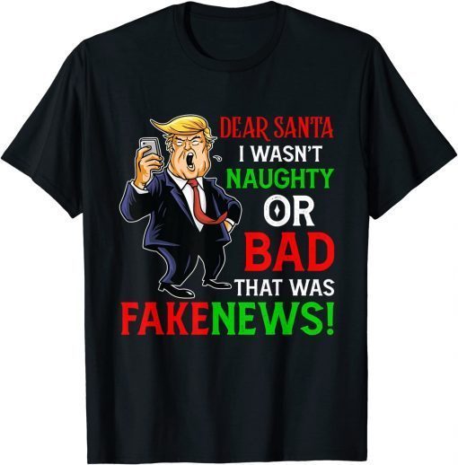 Fake News US President Donald Trump Ugly Christmas Sweater Unisex T-Shirt