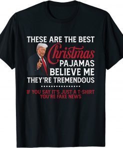 Fake News US President Donald Trump Ugly Christmas Sweater X-mas Classic Shirt