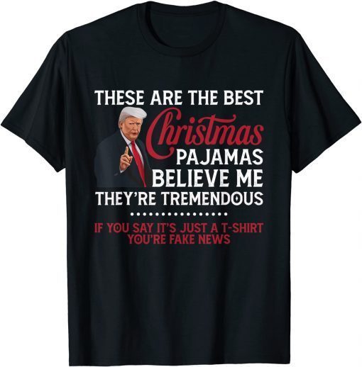 Fake News US President Donald Trump Ugly Christmas Sweater X-mas Classic Shirt