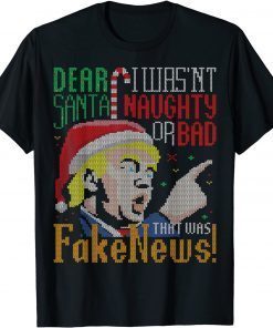 Fake News US President Donald Trump Ugly Christmas Classic Shirt