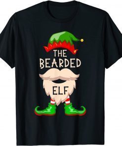 Family Christmas The Bearded Elf Cute Xmas Holiday San T-Shirt