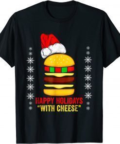 Family Party Happy Holiday With Cheese Christmas Santa Gift T-Shirt