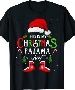 Family Santa Hat X-mas This is My Christmas Pajama 2022 Gift Shirt