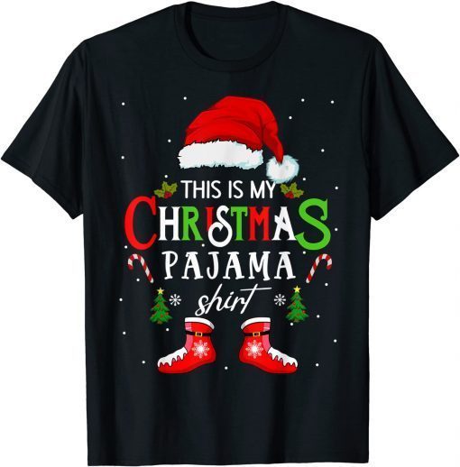 Family Santa Hat X-mas This is My Christmas Pajama 2022 Gift Shirt