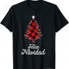 Feliz Navidad shirts Family - Christmas trees buffalo Plaid Gift T-Shirt