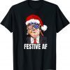 Festive Trump Drinking Christmas Pajama Dear Santa T-Shirt