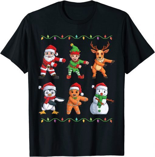 Flossing Santa Elf Friends Christmas Gift Shirt