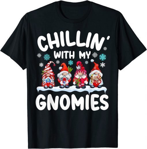 Gnome Christmas Pajama Family Chillin With My Gnomies Classic T-Shirt