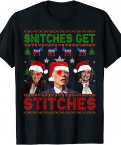 Santa Biden Snitches Get Stitches Christmas Sweater Limited Shirt
