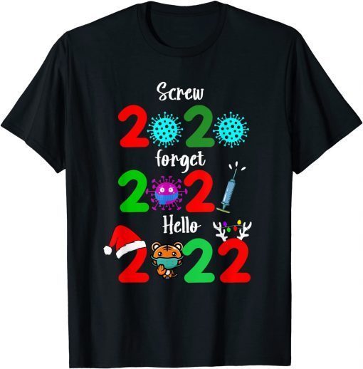 Goodbye 2021 Hello 2022 Merry Christmas Happy New Year Classic Shirt