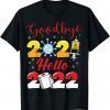 Goodbye Santa Claus 2021 Hello 2022 Year Of Tiger Unisex Shirt