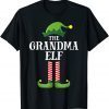 Grandma Elf Matching Family Group Christmas Party Pajama Classic Shirt
