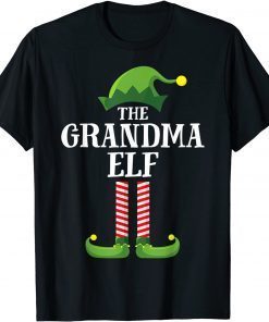 Grandma Elf Matching Family Group Christmas Party Pajama Classic Shirt