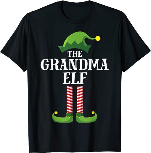 Grandma Elf Matching Family Group Christmas Party Pajama Classic Shirt