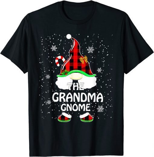 Grandma Gnomies Red Plaid Matching Family Christmas Gift Shirt