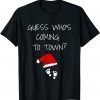 Guess Who's Coming To Town Christmas Pregnancy Announcement Classic Shirt