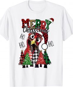 HO HO HO Merry Christmas Chicken lover, Farmer Xmas Tree 2022 Shirt