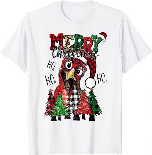 HO HO HO Merry Christmas Chicken lover, Farmer Xmas Tree 2022 Shirt