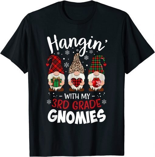 Hangin with My 3rd Grade Gnomies Christmas Teacher Buffalo Classic Shirt