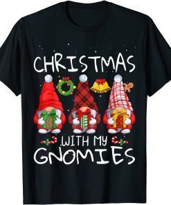 Hanging With My Gnomies Gnome Christmas Xmas Buffalo Plaid T-Shirt