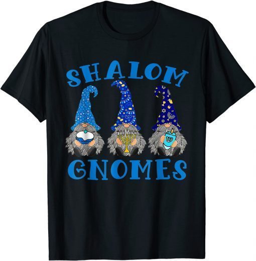 Hanukkah Jewish Shalom Gnomes Chanukah Lights Classic Shirt