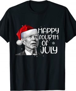 Happy 4th Of July Santa Hat Joe Biden Ugly Christmas Sweater Official Shirt