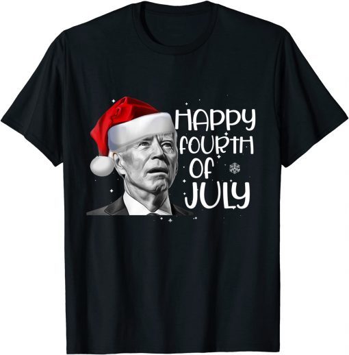 Happy 4th Of July Santa Hat Joe Biden Ugly Christmas Sweater Official Shirt