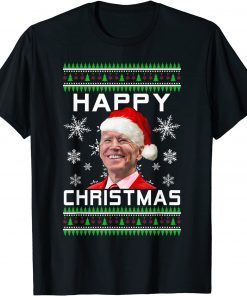 Happy Christmas Anti-Joe Biden Santa Ugly Xmas 2022 T-Shirt