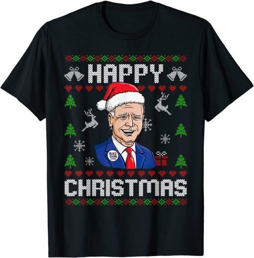 Happy Christmas Santa Joe Biden Anti-Biden Ugly Christmas Limited Shirt