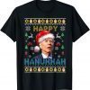 Happy Hanukkah Santa Biden Menorah Ugly Christmas Unisex Shirt