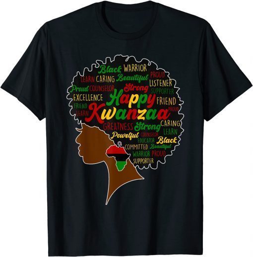 Happy Kwanzaa African Pride Black Woman Seven Principles Unisex Shirt