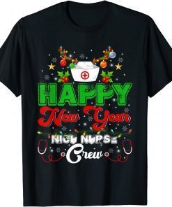 Happy New Year NICU Nurse Crew Reindeer Nurse Christmas Day Official Shirt