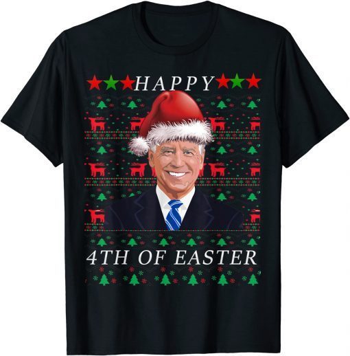 Happy Santa Joe Biden 4th Of July Day Christmas American Unisex Shirt